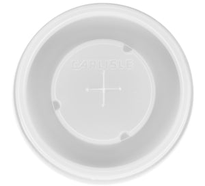 Tapa desechable con ranura para popote para vaso 12 oz translúcida caja con 1000
