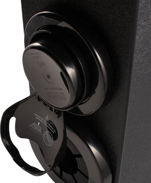 Gabinete Sentry para Vasos Tapas y Popotes 3 Ranuras Negro