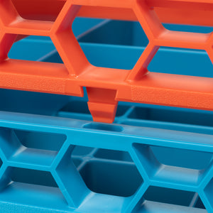 Extensión OptiClean para rack de vasos con 9 compartimentos 1.78" naranja