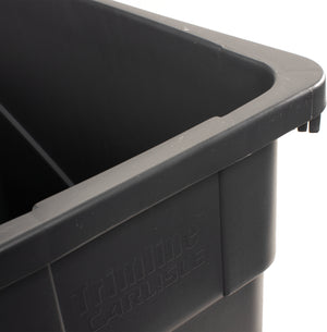 Bote rectangular TrimLine de plástico 15 galones gris