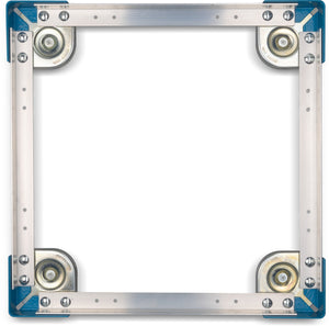 Base rodante E-Z Glide abierta de aluminio sin asa 20.63" x 20.63" x 6.5" azul Carlisle