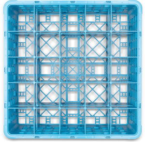 Rack OptiClean para vasos con 25 compartimentos y 2 extensiones 7.12" azul Carlisle
