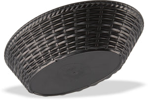 Canastilla ovalada WeaveWear de polipropileno 9" x 6" negra