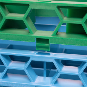 Extensión corta OptiClean NeWave para rack de vasos con 20 compartimentos verde