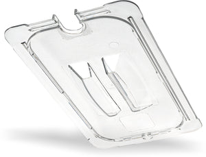 Tapa universal ranurada StorPlus con asa para inserto tercio transparente