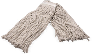 Cabezal de trapeador de algodón corte abierto 16 oz blanco