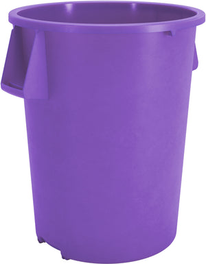 Bote de basura redondo Bronco de plástico 55 galones morado