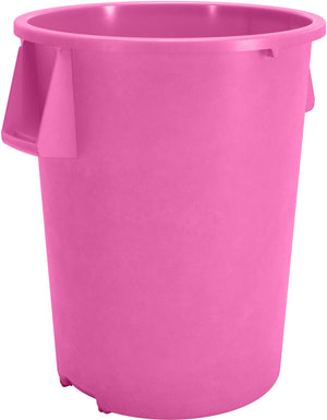 Bote de basura redondo Bronco de plástico 55 galones rosa brillante