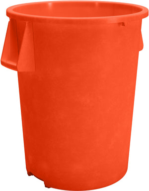Bote de basura redondo Bronco de plástico 55 galones naranja