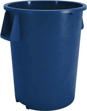 Bote de basura redondo Bronco de plástico 55 galones azul