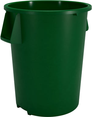 Bote de basura redondo Bronco de plástico 55 galones verde