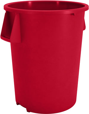 Bote de basura redondo Bronco de plástico 55 galones rojo