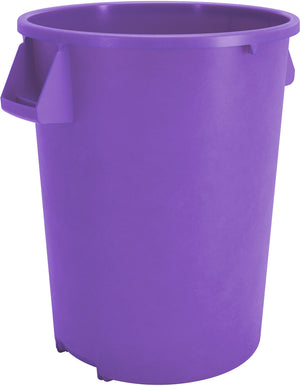 Bote de basura redondo Bronco de plástico 32 galones morado