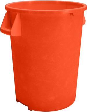 Bote de basura redondo Bronco de plástico 20 galones naranja