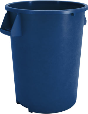 Bote de basura redondo Bronco de plástico 32 galones azul