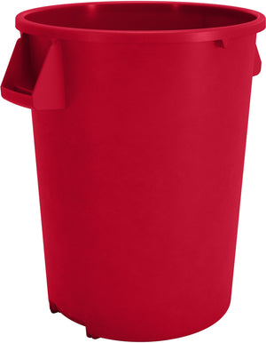 Bote de basura redondo Bronco de plástico 32 galones rojo