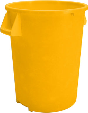Bote de basura redondo Bronco de plástico 32 galones amarillo