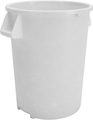 Bote de basura redondo Bronco de plástico 20 galones blanco
