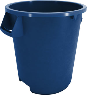 Bote de basura redondo Bronco de plástico 10 galones azul