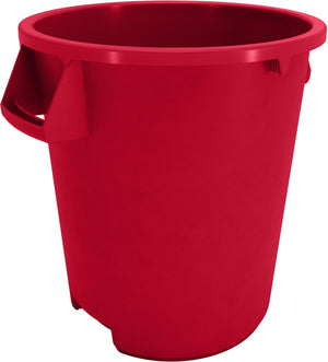 Bote de basura redondo Bronco de plástico 10 galones rojo