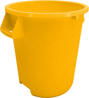 Bote de basura redondo Bronco de plástico 10 galones amarillo