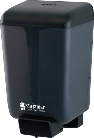 Dispensador manual Classic para jabón líquido y loción 46 oz negro con seguro