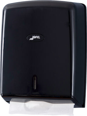 Dispensador Jofel Valor para toalla interdoblada Z-fold 600 hojas negro