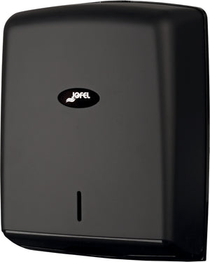 Dispensador Jofel Valor mate para toalla interdoblada Z-fold 600 hojas negro