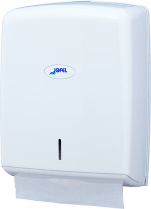 Dispensador Jofel Valor para toalla interdoblada Z-fold 600 hojas blanco