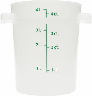 Contenedor redondo StorPlus para alimentos de polietileno 4 qt blanco