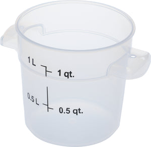 Contenedor redondo StorPlus para alimentos de polipropileno 1 qt transparente