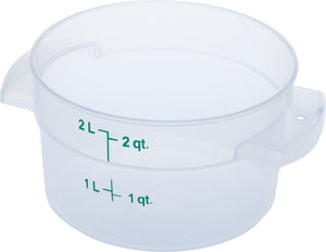 Contenedor redondo StorPlus para alimentos de polipropileno 2 qt transparente