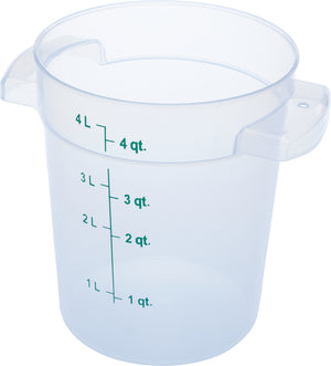 Contenedor redondo StorPlus para alimentos de polipropileno 4 qt transparente