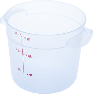 Contenedor redondo StorPlus para alimentos de polipropileno 6 qt transparente