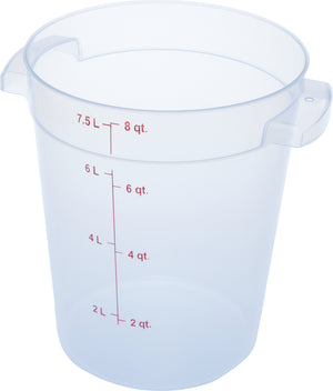 Contenedor redondo StorPlus para alimentos de polipropileno 8 qt transparente