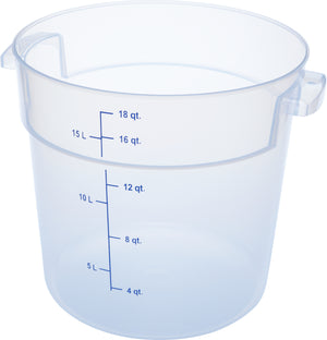 Contenedor redondo StorPlus para alimentos de polipropileno 18 qt transparente