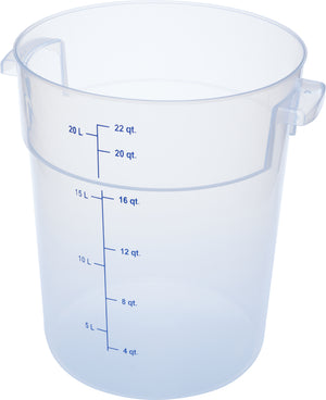 Contenedor redondo StorPlus para alimentos de polipropileno 22 qt transparente