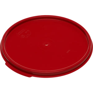 6 and 8 Qt. White Round Polyethylene Food Storage Container Lid