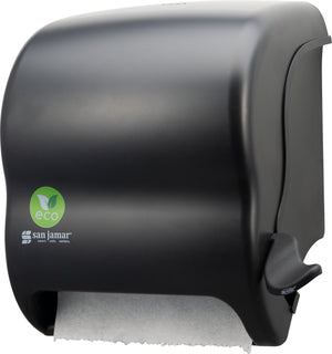 Dispensador San Jamar ecoLogic Element con palanca para toalla en rollo negro