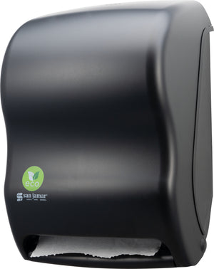 Dispensador San Jamar ecoLogic Tear-N-Dry para toalla en rollo negro