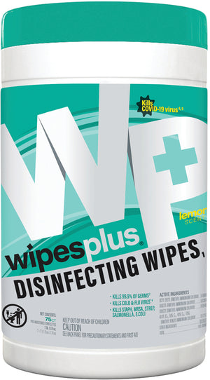 Toallitas Desinfectantes para Superficies WipesPlus 75 Piezas