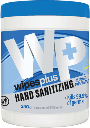 Toallitas Sanitizantes para Manos WipesPlus Sin Alcohol Bote 240 Piezas