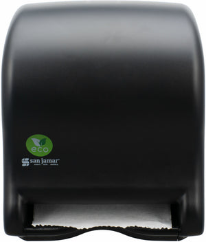 Dispensador San Jamar ecoLogic Tear-N-Dry Essence para toalla en rollo negro