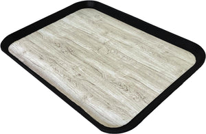 Charola antiderrapante Glasteel madera 15" x 20" negro