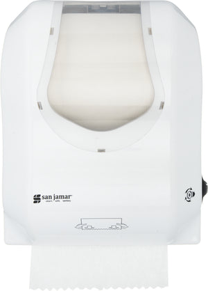 Dispensador Summit Simplicity Essence mecánico sin contacto para toalla blanco/transparente
