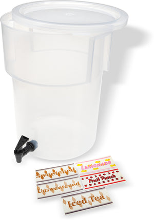 Dispensador Redondo de Bebidas 5 Galones Transparente
