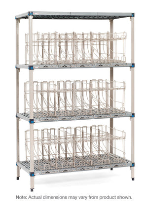 Anaquel plástico Metro MetroMax Q de 4 repisas 24.375 x 74.1875 pulg