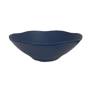 Tazón ondulado para sopa Classic Stone Blue de melamina 45 oz 9" diámetro x 3" profundidad