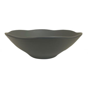 Tazón ondulado para sopa Classic Stone Grey de melamina 45 oz 9" diámetro x 3" profundidad