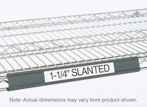 Metro Super Erecta gris Slanted Label Holders 0.5 x 1.25 pulg